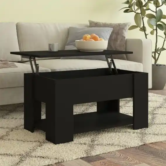Wyjątkowa oferta VidaXL Stolik kawowy, czarny, 79x49x41 cm, materiał drewnopochodny - Hurtownia wielobranżowa Lumarko